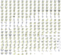 This is only a small part of the full sprite sheet, as a resource for people to take avatars from.
If you want to make an animated gif of Clippy I recommend going to the original source.
The full sheet contains every animation frame, which seemed unnecessary for avatars, since most of the sprites are almost identical to others.
 
(I'm not marking this as Original Content, since all I did was select and arrange the images, but I did do that.)