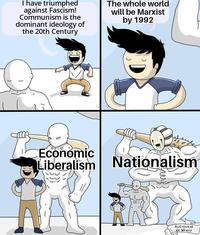 I have triumphed against Fascism! Communism is the dominant ideology of the 20th Century The whole world will be Marxist by 1992 Economic Liberalism Nationalism As Crônicas de Wesley