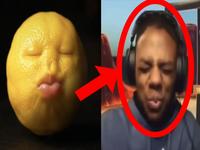 A meme comparing an AI lemon to iShowSpeed. Both are striking similar expressions.