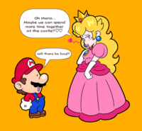 Oh Mario... Maybe we can spend more time together at the castle? ♡♡ Will there be food?