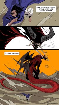 TO FIGHT THE DEVIL THEN JESUS WAS LED UP BY THE SPIRIT INTO THE WILDERNESS T [THE DEVIL] Λ D SKMARTINSEN