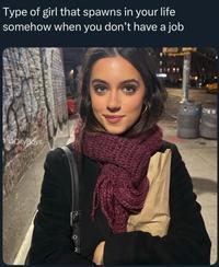 Type of girl that spawns in your life somehow when you don't have a job CityBoys