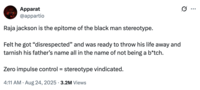 A viral "tweet":https://knowyourmeme.com/memes/sites/twitter-x about Raja Jackson, the son of former "MMA":https://knowyourmeme.com/memes/cultures/mixed-martial-arts-mma-ufc fighter "Rampage" Jackson, beating pro wrestler Syko Stu unconscious and hospitalizing him in an August 2025 "Kick":https://knowyourmeme.com/memes/sites/kick-streaming-platform livestream.