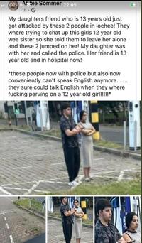 A Facebook post by Abbie Sommer. The post adds more context to the viral axe and knife girl video.