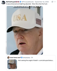 X user @PrincessBravato posted a "digitally enhanced" image of Donald Trump leaving the White House on September 1st, prompting discussions about him possibly having a stroke that affected his left eye.