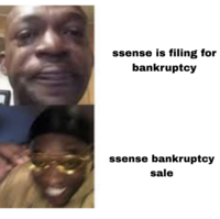 X user @socialitetragedies posted a "Yellow Glasses Guy":https://knowyourmeme.com/memes/yellow-glasses-guy meme about the Canadian luxury e-commerce brand Ssense filing for bankruptcy.
