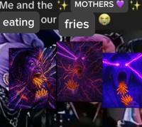A meme referencing the "my mother ate fries":https://knowyourmeme.com/memes/my-mother-ate-fries meme. The meme is an edit of "me and the divas drinking matchas."