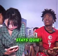 A "reaction image":https://knowyourmeme.com/memes/reaction-images that's a screenshot of an "IShowSpeed":https://knowyourmeme.com/memes/people/ishowspeed in which he's not talking. The caption reads, ==*Stays Quiet*==.