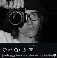 An alleged photo of Skye Valadez, who is seen holding a camera in a black and white filter. The image was allegedly sourced from the tagged photos in the deleted "Instagram":https://knowyourmeme.com/memes/sites/instagram account @letters_to_bishop.