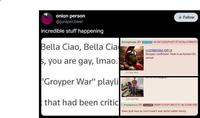A post on Bluesky from "Juniper":https://knowyourmeme.com/memes/events/junlpers-october-2023-twitter-ban discussing the inclusion of "Bella Ciao" engraved on casings allegedly used by Tyler Robinson in the killing of Charlie Kirk and attempts to attribute him to "Groypers":https://knowyourmeme.com/memes/groyper.