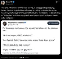 A post explaining the inscriptions on Tyler Robinson's gun.