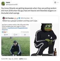 A "Facebook":https://knowyourmeme.com/memes/sites/facebook-meta post from the mother of Tyler Robinson, showing him in a Gopnik Halloween costume in 2018.