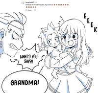 یاد fangirlreice7 23h NASHA WITH GRANDMA AQUARIUS ☐ Reply WHAT'D YOU SAY?!! GRANDMA! ん E 4444 E K UZL