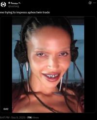 € ⭑Christian @lostwig me trying to impress aphex twin trade 0:02 6:47 PM - Sep 9, 2025 - 77K Views Q