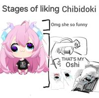 Stages of liking Chibidoki コ Omg she so funny I'M AFRAID OF TALKING TO WOMEN THAT'S MY Oshi