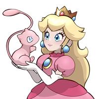 Peach with her Pokémon partner 🩷