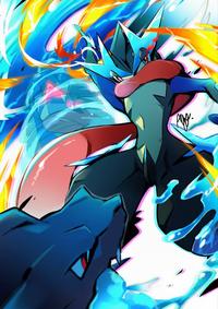 Mega Greninja and Ash Greninja
