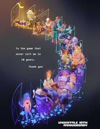 Once upon a time... kann. To the game that never left me in 10 years, Thank you. And the Underground will go imply about UNDERTALE 10TH ANNIVERSARY 00