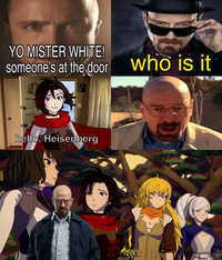 YO MISTER WHITE! someone's at the door who is it hello, Heisenberg