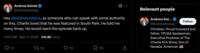 Andrew Kolvet @AndrewKsway Q Hey @paramountplus, as someone who can speak with some authority on this, Charlie loved that he was featured in South Park. He told me many times. He would want the episode back up. 11:02 AM · Sep 17, 2025 316.8K Views 191 1.1K 11K Σ 168 Relevant people Andrew Kol... @AndrewKsway Follow Christian. Proud husband and father. TPUSA Spokesman. Executive Producer of The Charlie Kirk Show. Son of Nevada. American