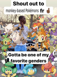P Shout out to monkey-based Pokémons fr Gotta be one of my favorite genders