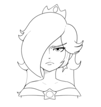 A drawing of Rosalina mad. The art is by @Manoalidades.