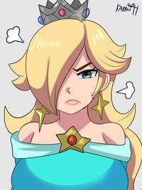 A redraw of angry Rosalina. Art was shared by X user @Karbuitt