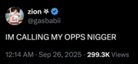A "tweet":https://knowyourmeme.com/memes/sites/twitter-x repeating the lyrics of the "Young Thug":https://knowyourmeme.com/memes/people/young-thug song "Ninja" in which he repeats the n-word with the "hard R."