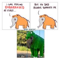 i WAS FEELING EMBARRASED AT FIRST... BUT MY DAD ALWAYS SUPPORTS ME @THAT DOODLE GUY