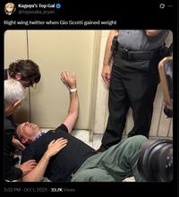 Kaguya's Top Gal @hayasaka_aryan Right wing twitter when Gio Scotti gained weight 5:32 PM - Oct 1, 2025 33.7K Views Ø...