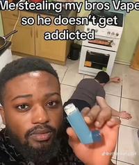 Me stealing my bros Vape so he doesn't get addicted J@ethankang354