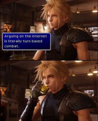 Arguing on the internet is literally turn based combat.