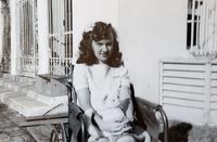 A girl in a wheelchair in the '40s