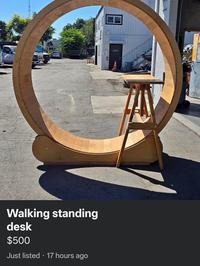 Walking standing desk $500 • Just listed ⚫ 17 hours ago