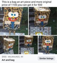 This is a bag an art piece and more original price of 1100.you can get it for 900 $900 MILWAUKEE, WI Similar listings Art and bag