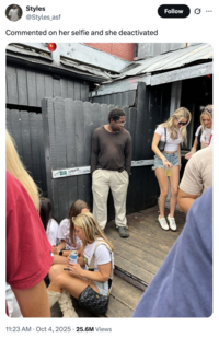 X user @Styles_asf tweeted the image of the Socially Awkward Black Guy, writing, "Commented on her selfie and she deactivated," and gathering over 97,000 likes in four days.