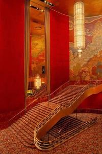 The grand staircase at Radio City Music Hall, NYC