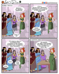 10) Luck of the Dr Draw ①Ⓒ SUMER, 1750 B.C. OOH! BEHOLD, MY NEWEST INVENTION! IT'S A DEVICE THAT PREVENTS PREGNANCY WITH ALMOST A 100% SUCCESS RATE! WHAT IT IS? IT'S SIMPLE REALLY, A FLEXIBLE ROD COVERED IN THE PUREST COPPER THAT IS INSERTED INTO THE BODY. WOW. I'LL TAKE FIVE! OOH! HOW DOES IT WORK? LUCK OFTHEDRAW.COMIC 8 MONTHS LATER EA-NASIR, I AM VERY DISPLEASED WITH THE QUALITY OF THE COPPER YOU SOLD ME...