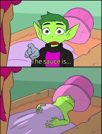 The sauce is...