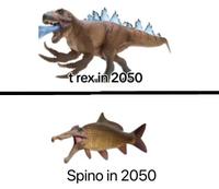 t rex in 2050 Spino in 2050