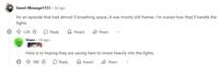 Comments criticizing the animation in One Punch Man season 3. The comments were made on the /r/anime subreddit.