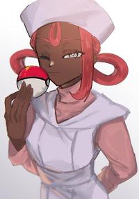 Winking Black Nurse Joy