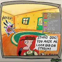 AAHH! Y Y до STUPID DOG! YOU MADE ME LOOK BAD ON STREAM! fatsraptor