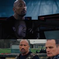 In Fast and Furious 6 (2013), Dwayne Johnson's goatee disappears and reappears