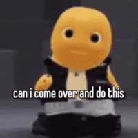 A "GIF Caption":https://knowyourmeme.com/memes/gif-captions meme with a "Whisper":https://knowyourmeme.com/memes/sites/whisper text overlay caption reading, "Can I come over and do this?"