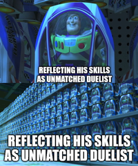 LIGHTYEAR BUZZ 000 LIGHTYEAR REFLECTING HIS SKILLS AS UNMATCHED DUELIST REFLECTING HIS SKILLS AS UNMATCHED DUELIST