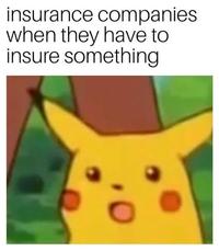 insurance companies when they have to insure something