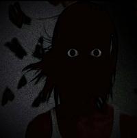 An "exploited":https://knowyourmeme.com/memes/exploitables "reaction image":https://knowyourmeme.com/memes/reaction-images version of the Girl With Headphones "meme":https://knowyourmeme.com/memes/memes, showing her as a "creepypasta":https://knowyourmeme.com/memes/creepypasta character in the shadows.