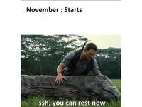 November : Starts ssh, you can rest now