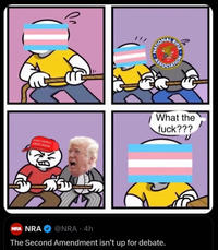TAKE AMERICA GREAT AGAIN 補 RIFLE NATIONAL ISSOCIATION What the f---??? NRA NRA @NRA - 4h The Second Amendment isn't up for debate.